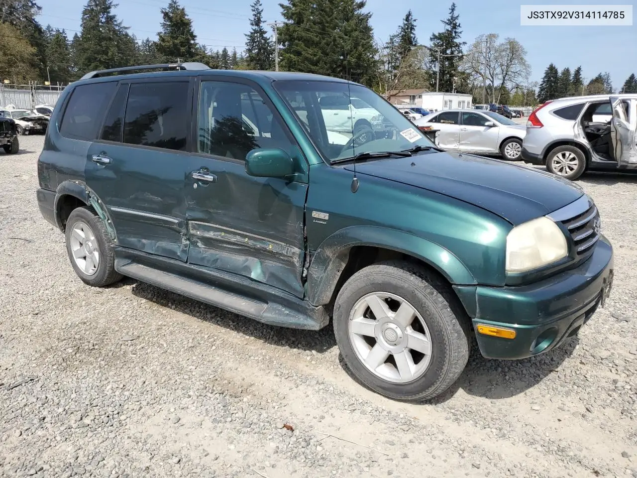2001 Suzuki Grand Vitara Xl7 Touring VIN: JS3TX92V314114785 Lot: 53395035