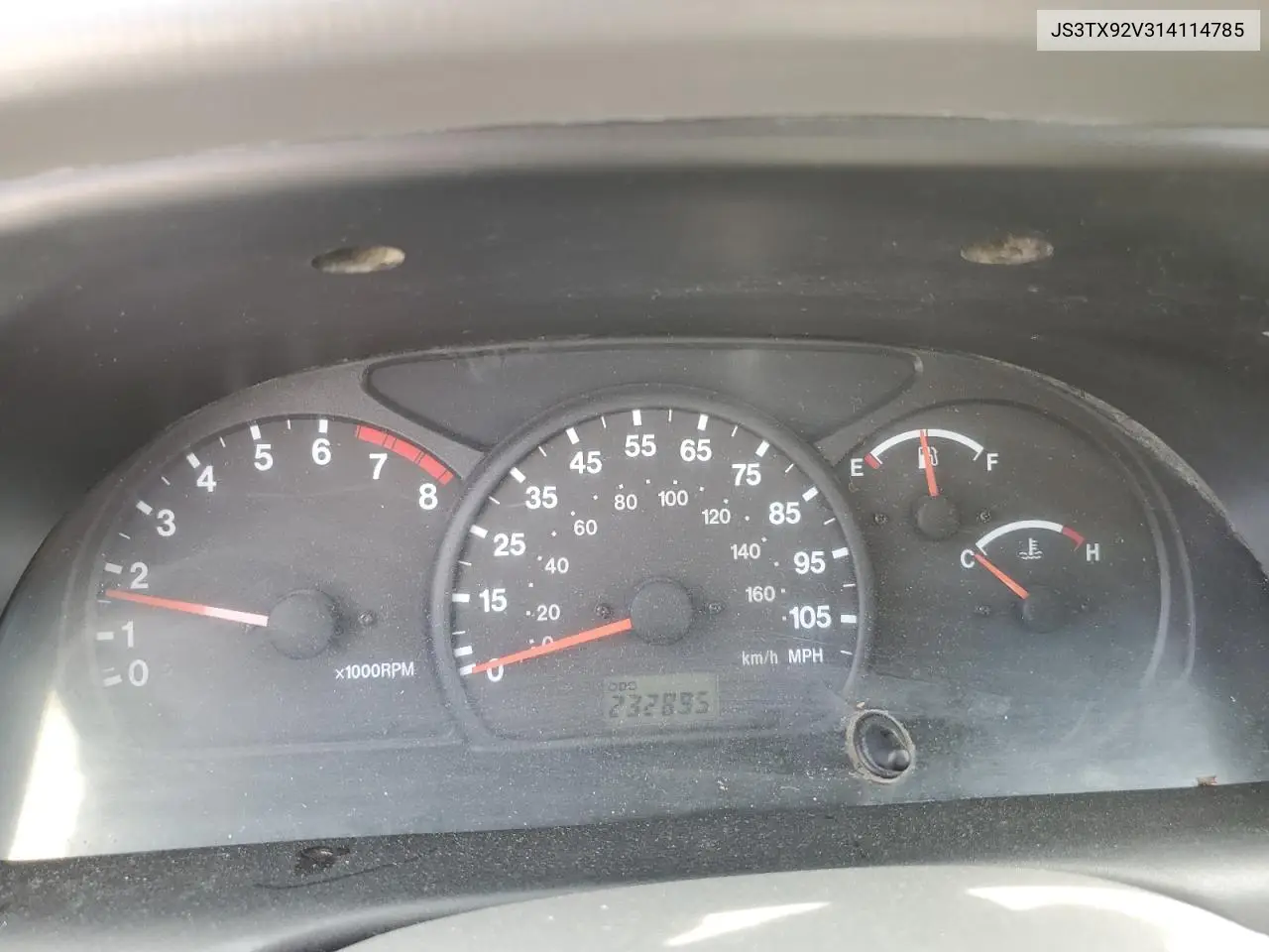 2001 Suzuki Grand Vitara Xl7 Touring VIN: JS3TX92V314114785 Lot: 53395035