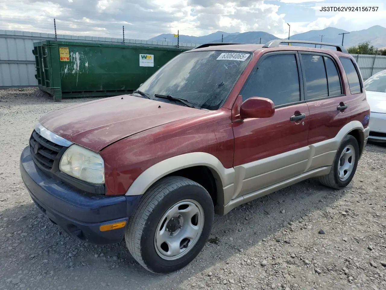 2002 Suzuki Grand Vitara Jlx Limited VIN: JS3TD62V924156757 Lot: 63064065