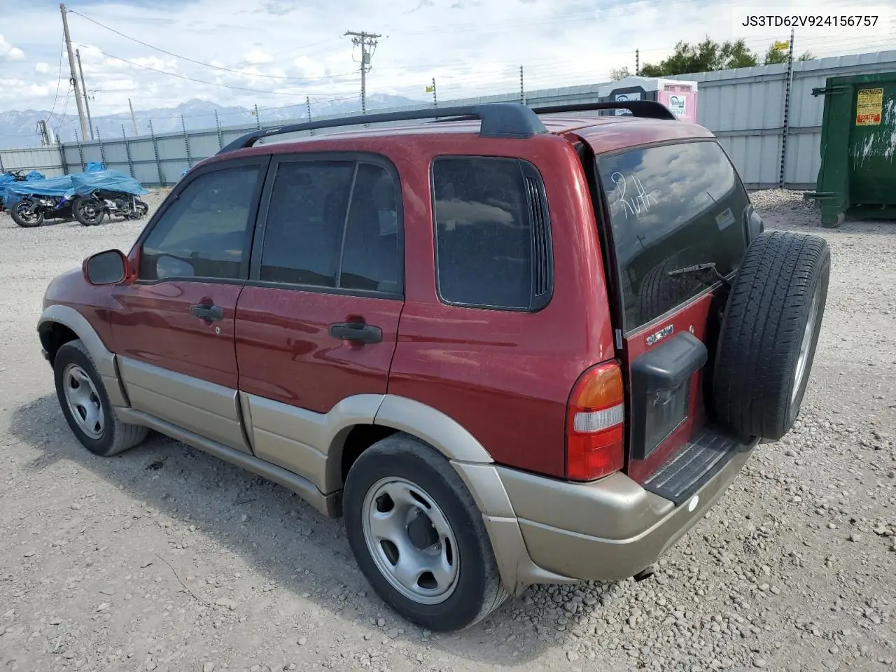 2002 Suzuki Grand Vitara Jlx Limited VIN: JS3TD62V924156757 Lot: 63064065