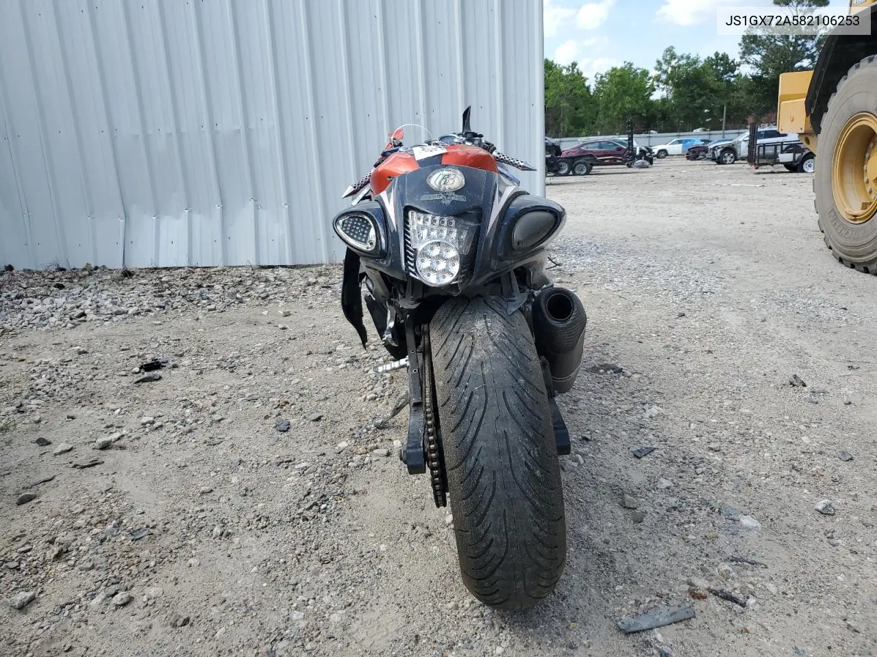 2008 Suzuki Gsx1300 R VIN: JS1GX72A582106253 Lot: 58933995
