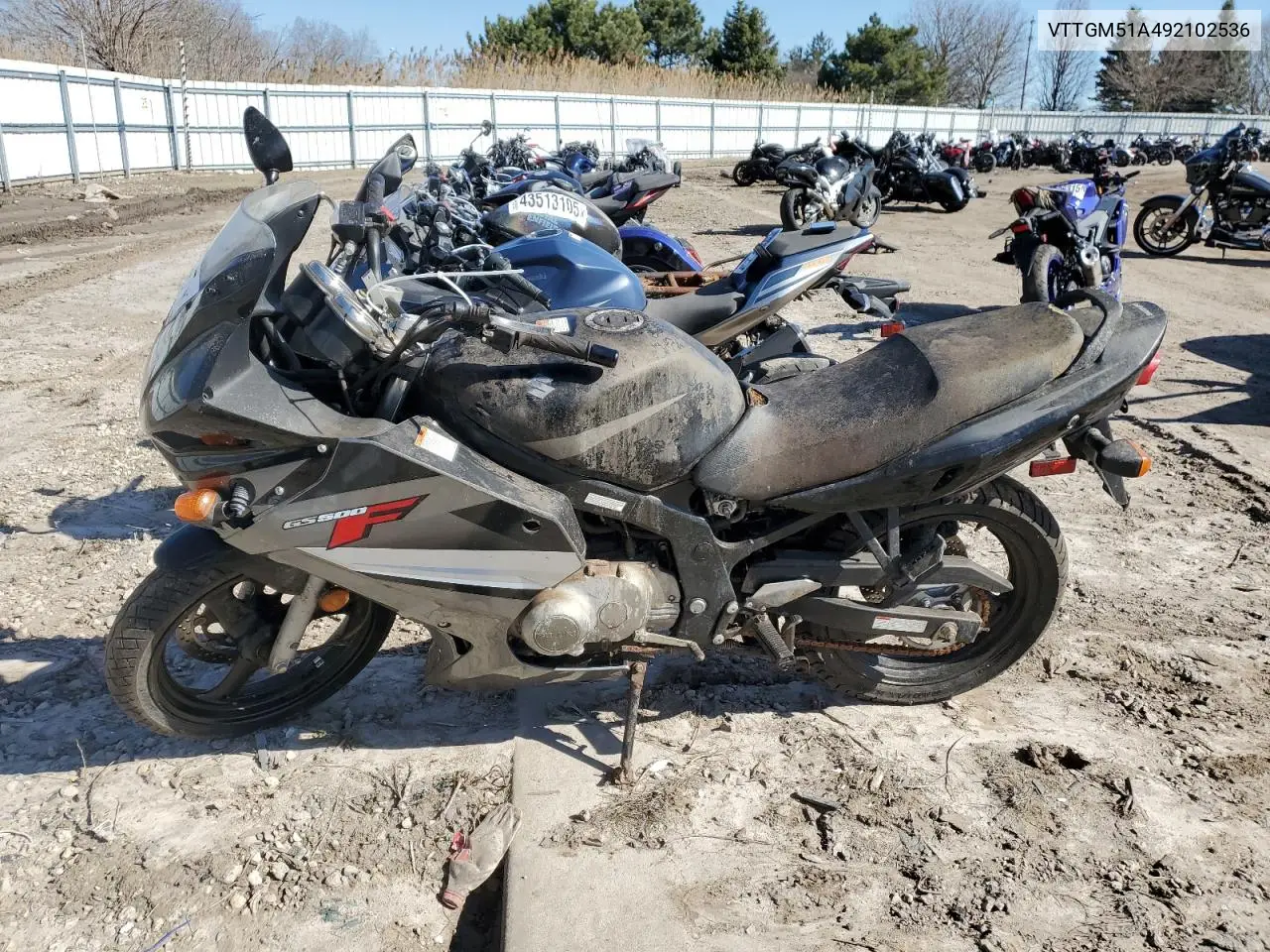 2009 Suzuki Gs500 VIN: VTTGM51A492102536 Lot: 52930125
