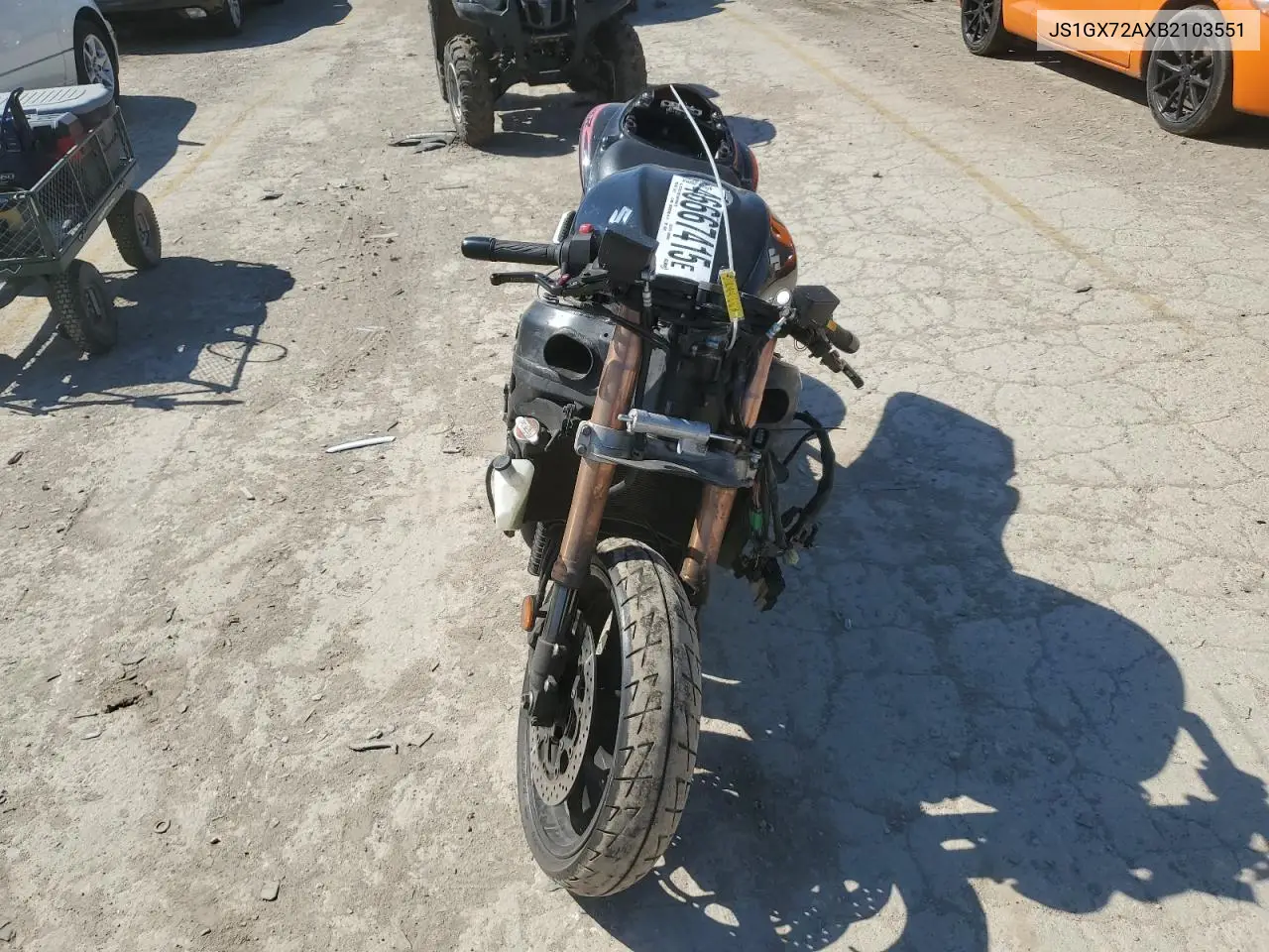 2011 Suzuki Gsx1300 R VIN: JS1GX72AXB2103551 Lot: 46667415