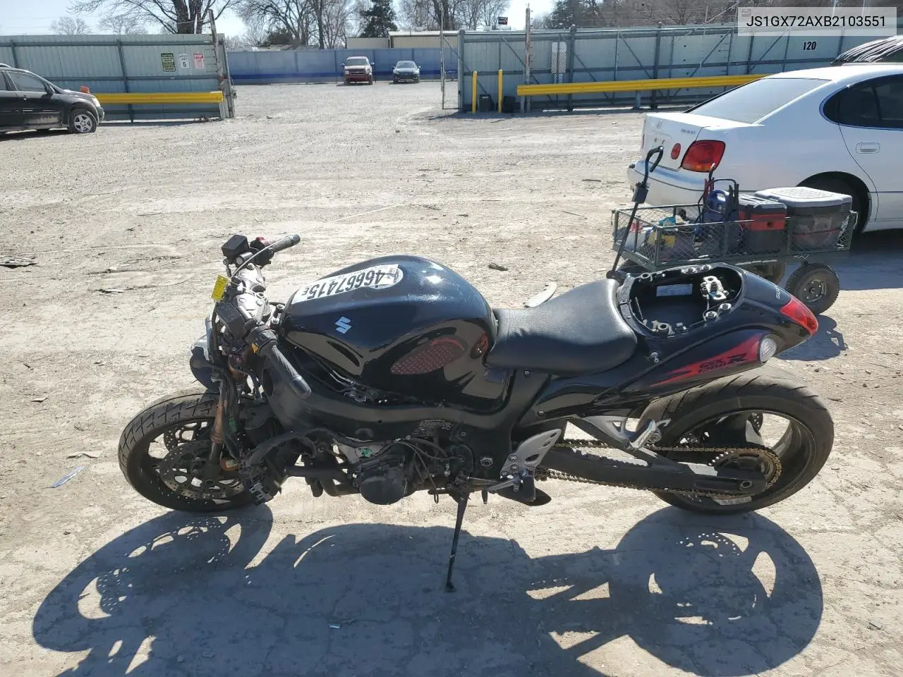2011 Suzuki Gsx1300 R VIN: JS1GX72AXB2103551 Lot: 46667415