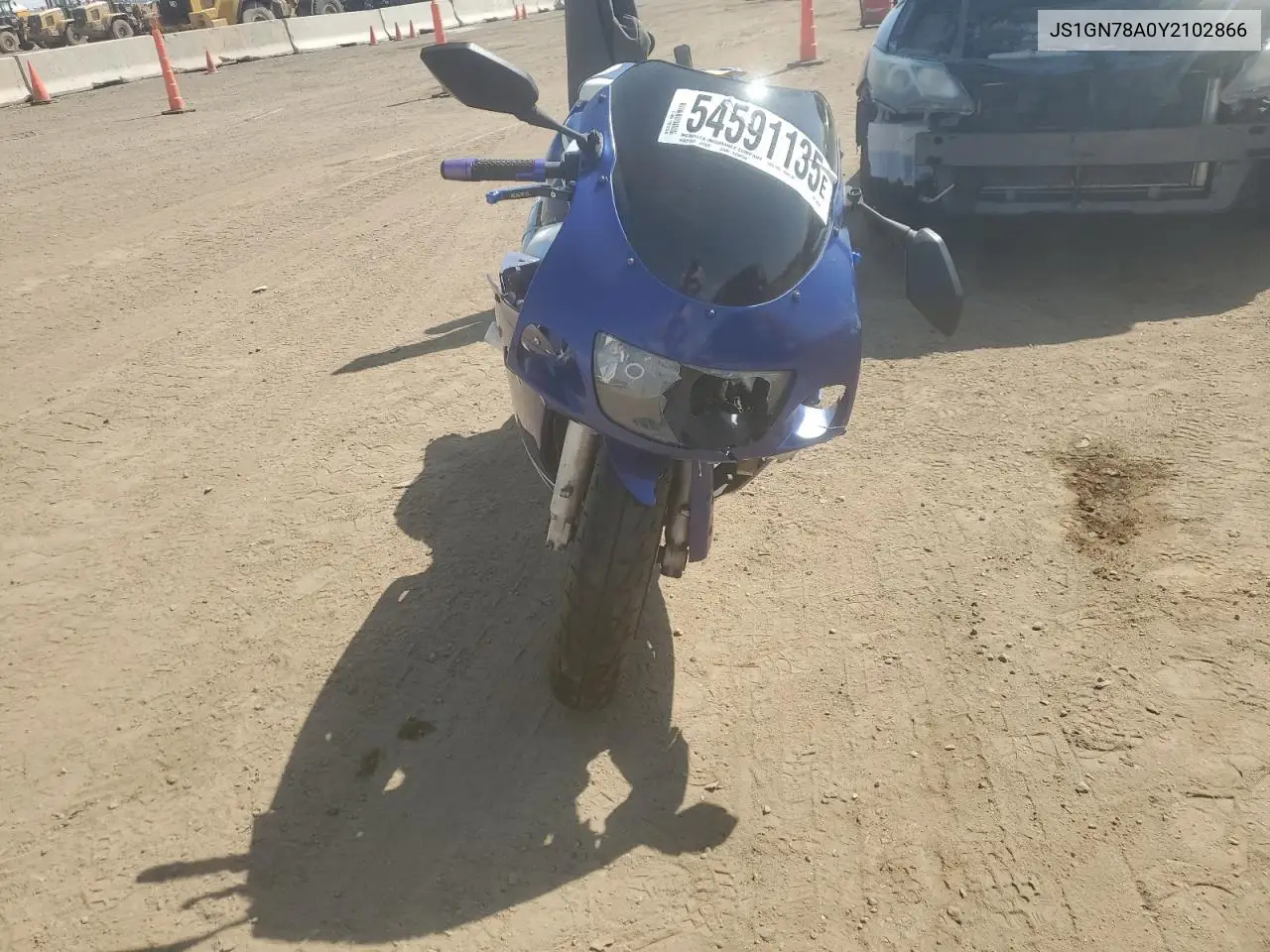 2000 Suzuki Gsx-R600 VIN: JS1GN78A0Y2102866 Lot: 54591135