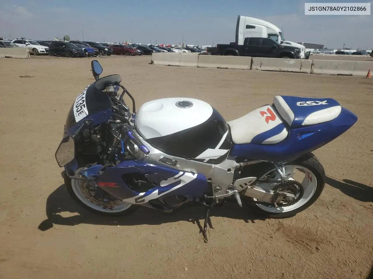 2000 Suzuki Gsx-R600 VIN: JS1GN78A0Y2102866 Lot: 54591135