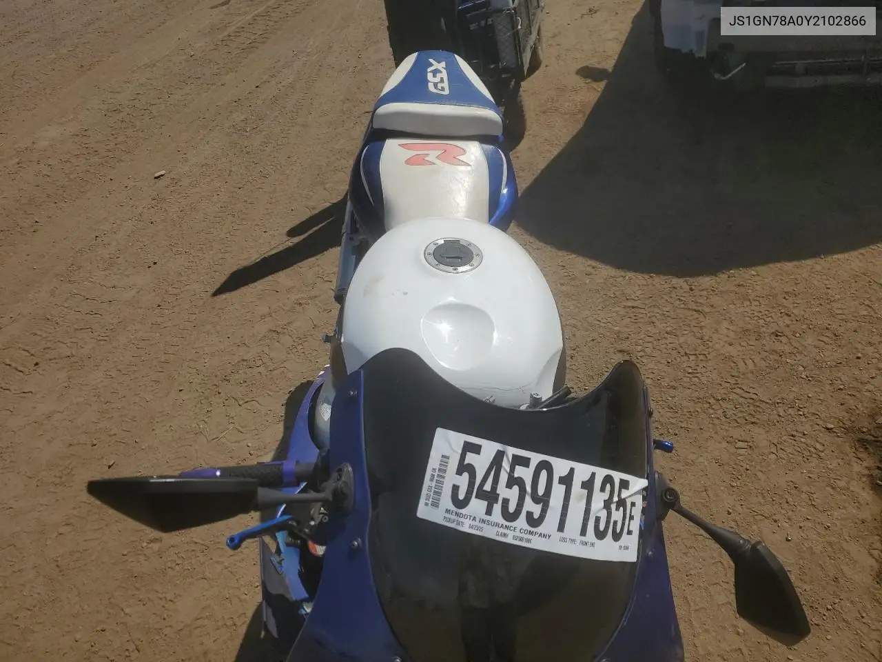 2000 Suzuki Gsx-R600 VIN: JS1GN78A0Y2102866 Lot: 54591135