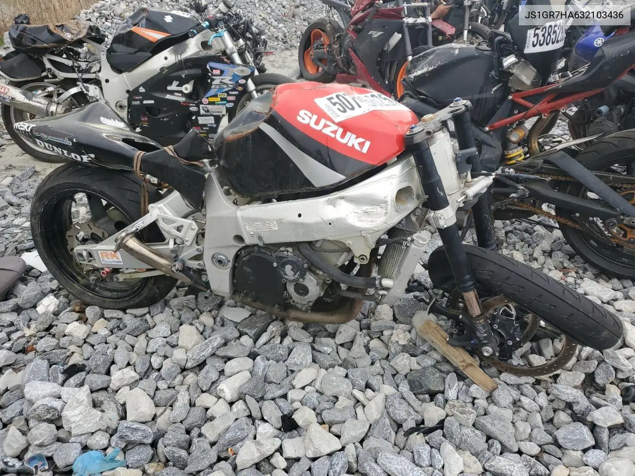 2003 Suzuki Gsx-R750 VIN: JS1GR7HA632103436 Lot: 50716625