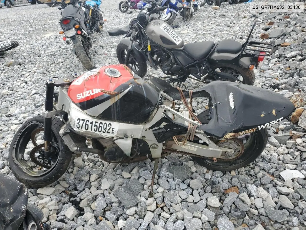2003 Suzuki Gsx-R750 VIN: JS1GR7HA632103436 Lot: 50716625
