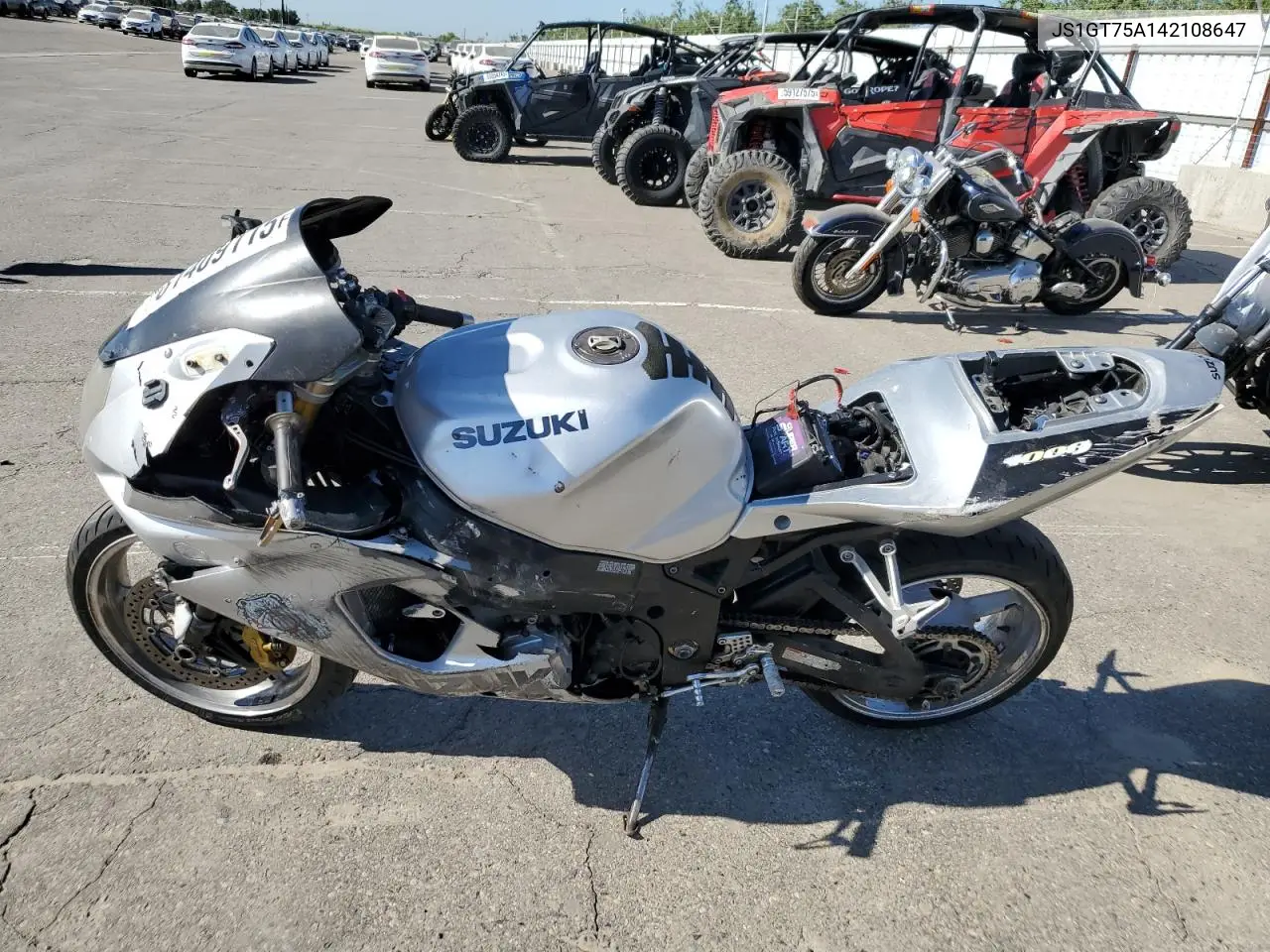 2004 Suzuki Gsx-R1000 VIN: JS1GT75A142108647 Lot: 61409115