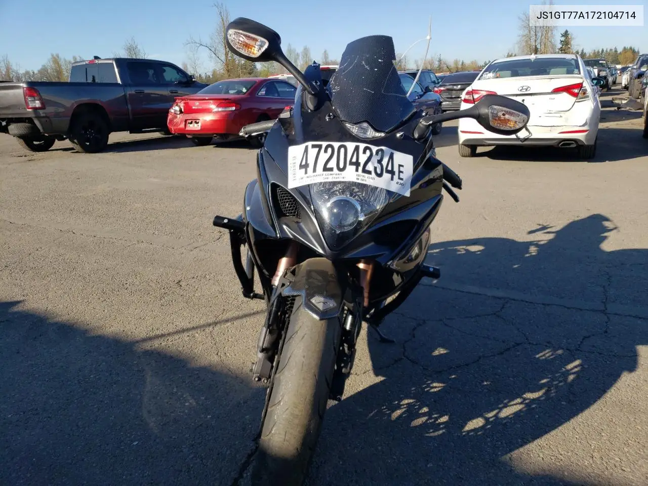 2007 Suzuki Gsx-R1000 VIN: JS1GT77A172104714 Lot: 47204234