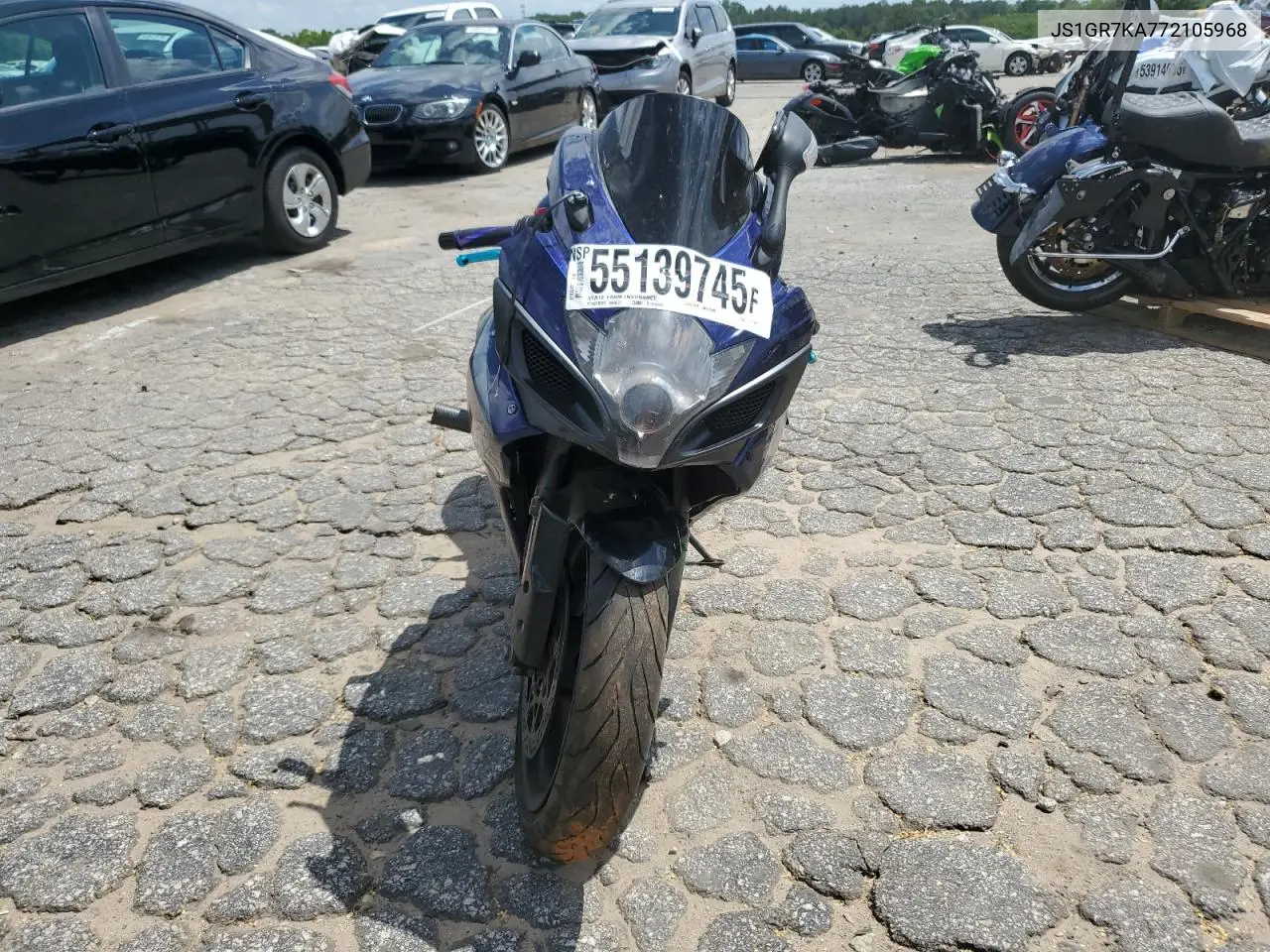 2007 Suzuki Gsx-R750 VIN: JS1GR7KA772105968 Lot: 55139745