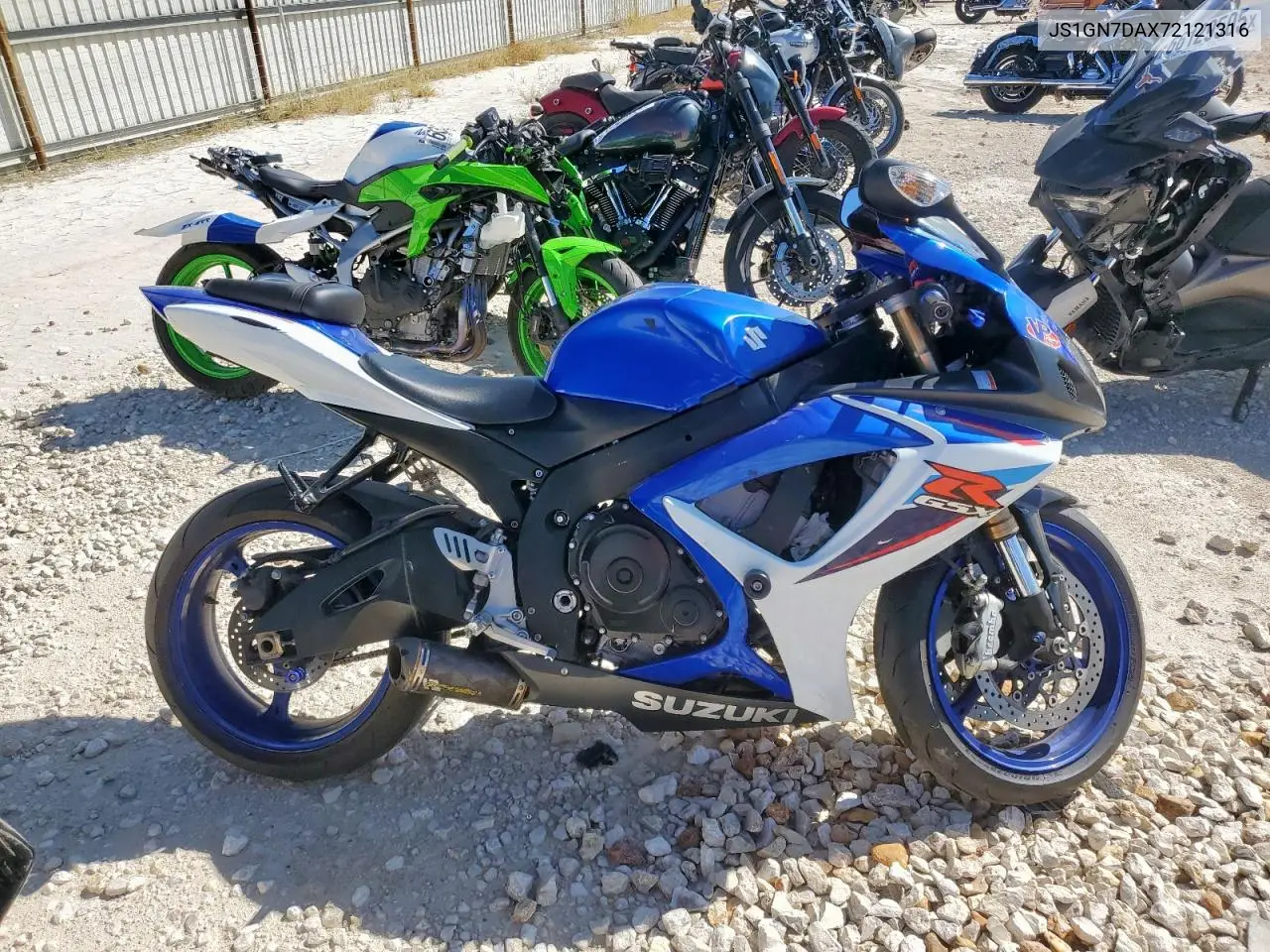 2007 Suzuki Gsx-R600 VIN: JS1GN7DAX72121316 Lot: 66206265