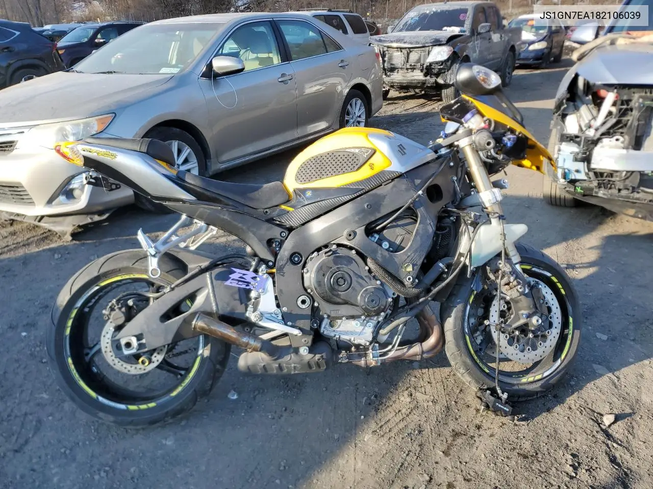 2008 Suzuki Gsx-R600 VIN: JS1GN7EA182106039 Lot: 42400935