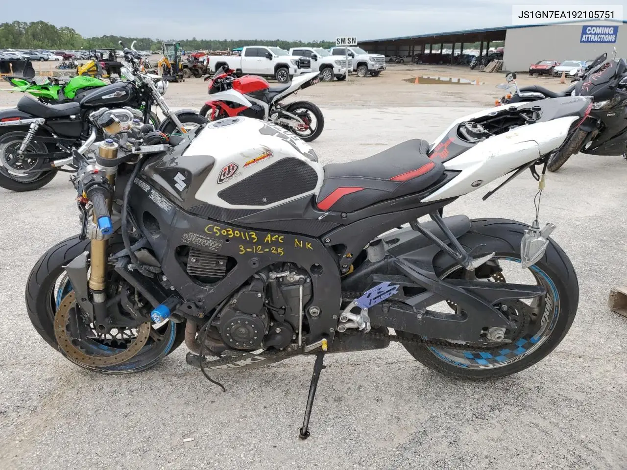 2009 Suzuki Gsx-R600 VIN: JS1GN7EA192105751 Lot: 50709015