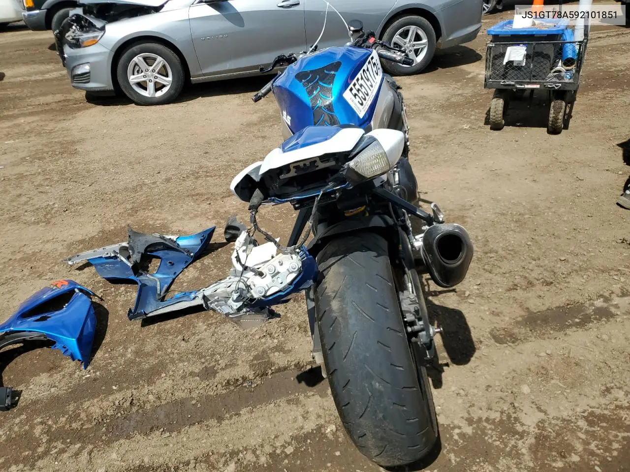 2009 Suzuki Gsx-R1000 VIN: JS1GT78A592101851 Lot: 55519175
