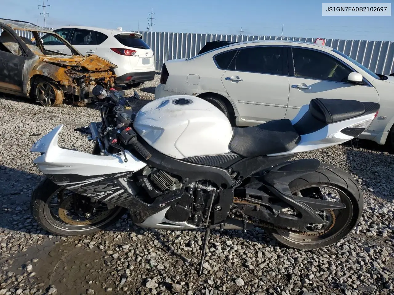 2011 Suzuki Gsx-R600 VIN: JS1GN7FA0B2102697 Lot: 51923425