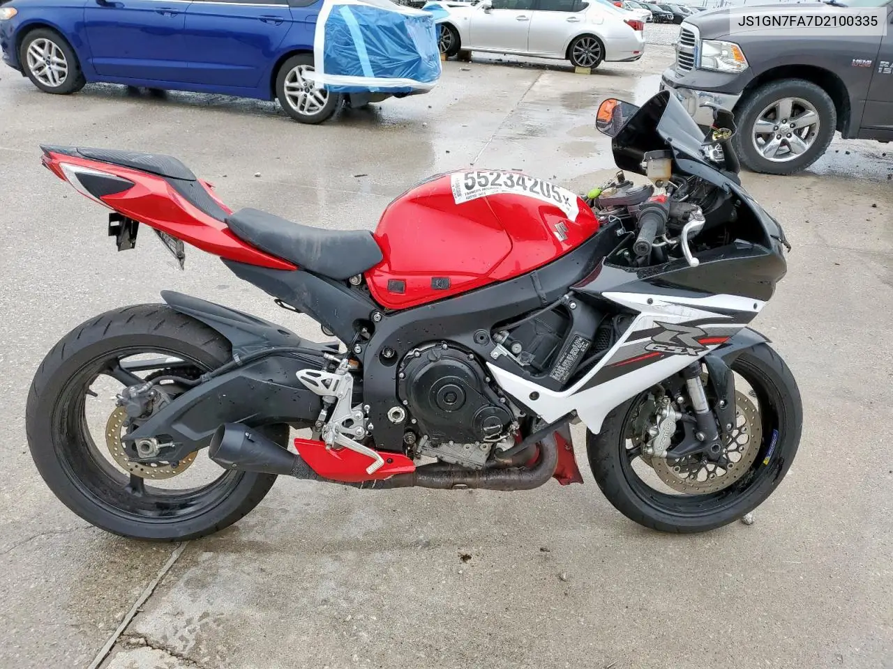 2013 Suzuki Gsx-R600 VIN: JS1GN7FA7D2100335 Lot: 55234205