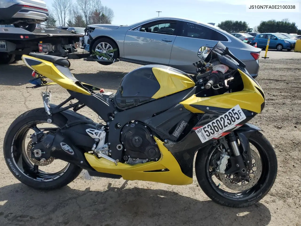 2014 Suzuki Gsx-R600 VIN: JS1GN7FA0E2100338 Lot: 53602385