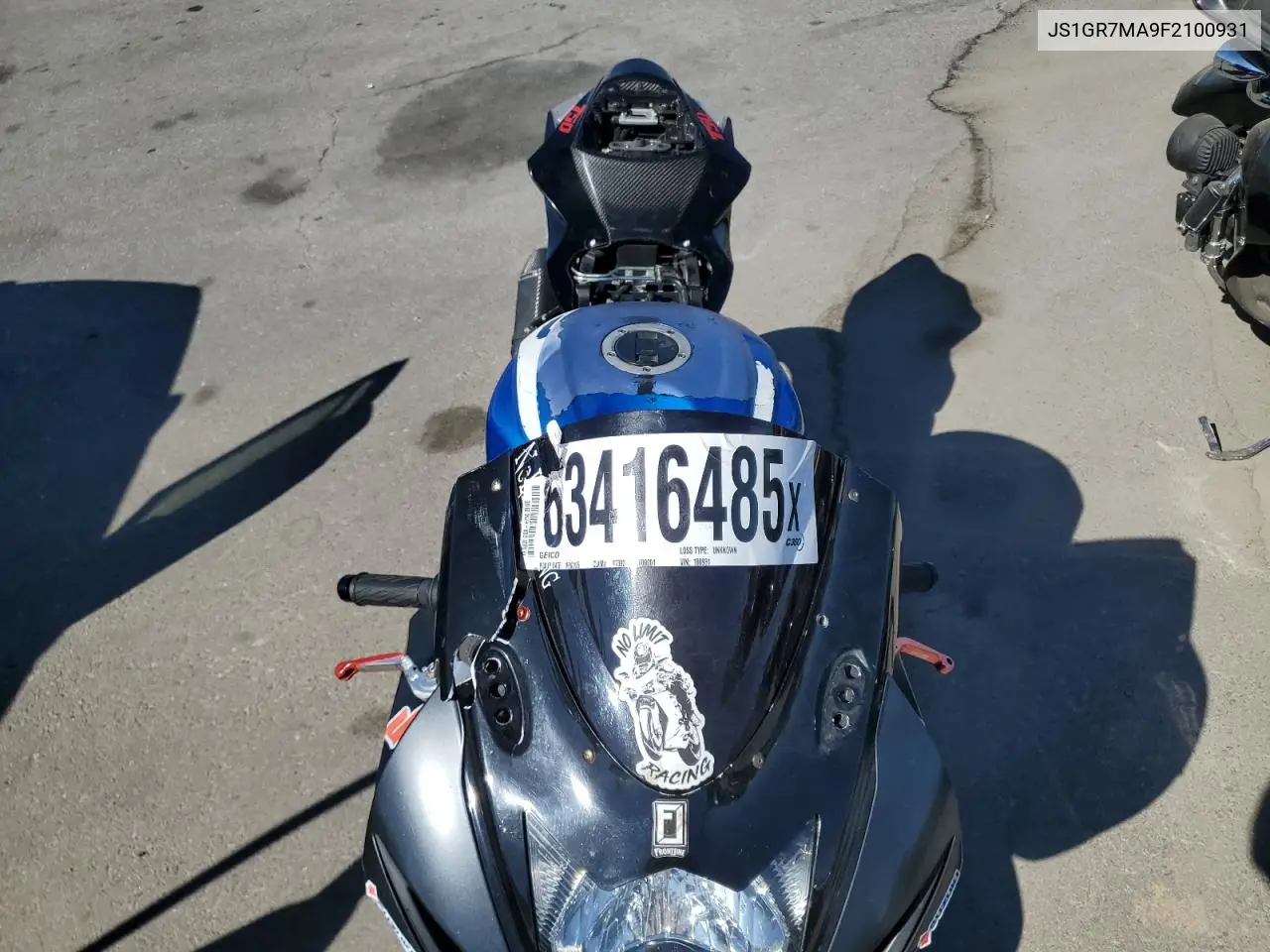 2015 Suzuki Gsx-R750 VIN: JS1GR7MA9F2100931 Lot: 63416485