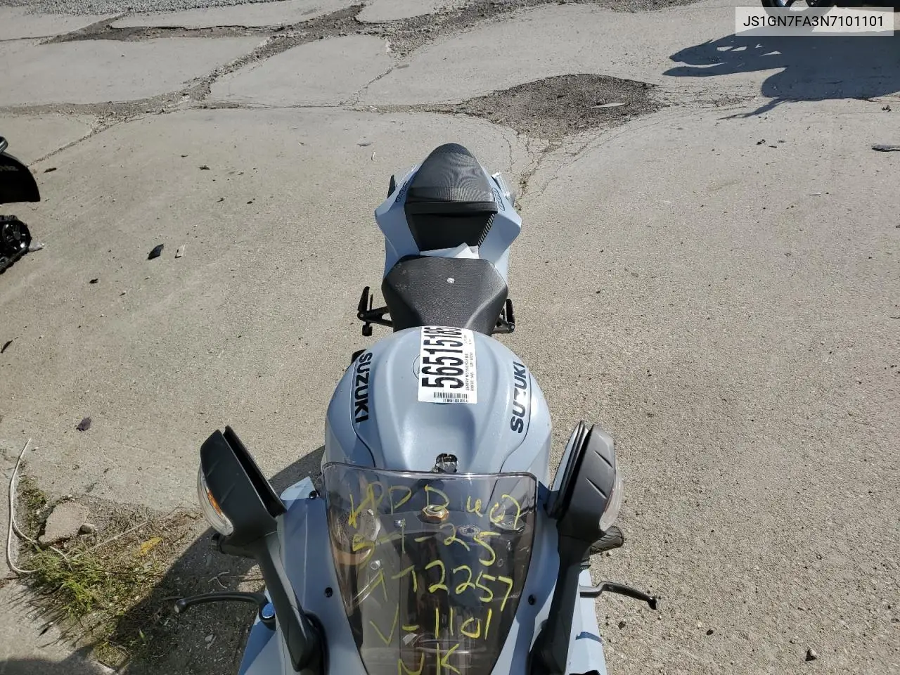 2022 Suzuki Gsx-R600 VIN: JS1GN7FA3N7101101 Lot: 56515185