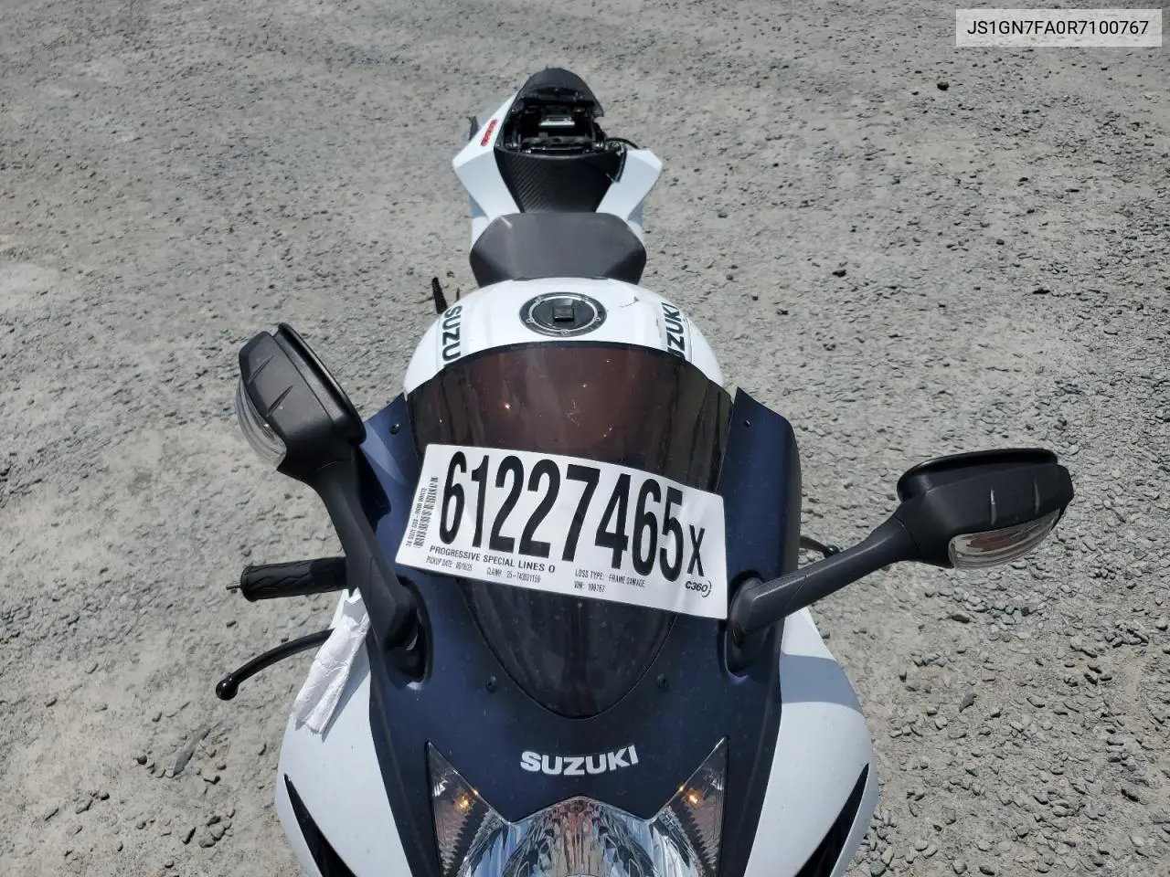 2024 Suzuki Gsx-R600 VIN: JS1GN7FA0R7100767 Lot: 61227465