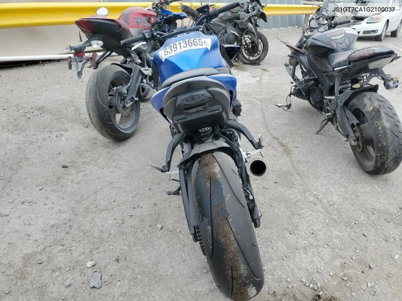 2016 Suzuki Gsx-S1000F VIN: JS1GT7CA1G2100037 Lot: 53913665
