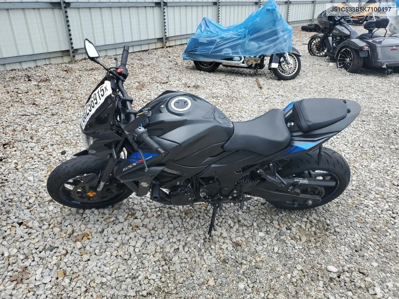 2019 Suzuki Gsx-S750 M VIN: JS1C533B5K7100497 Lot: 60256915