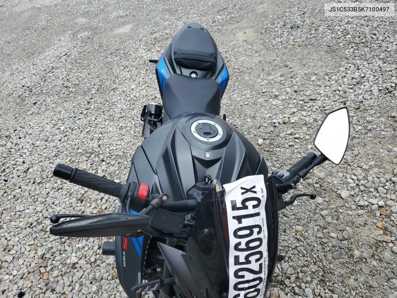 2019 Suzuki Gsx-S750 M VIN: JS1C533B5K7100497 Lot: 60256915