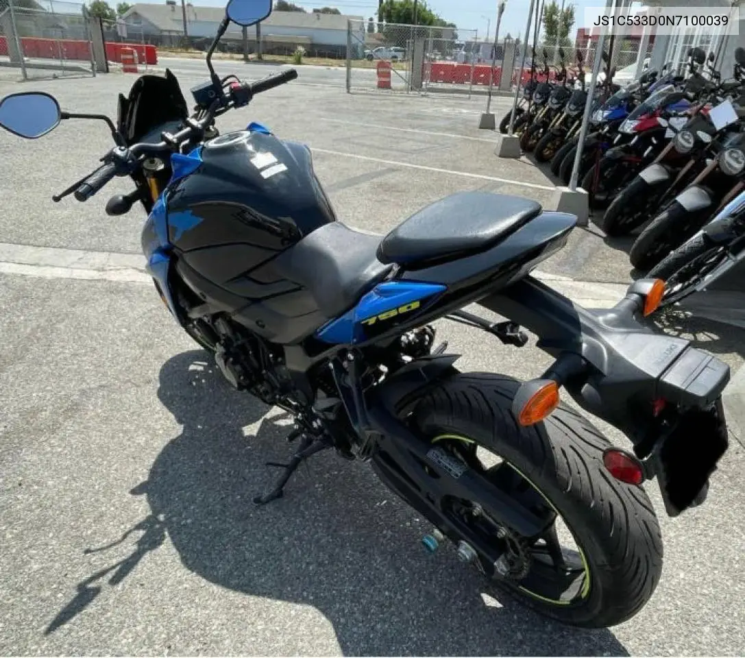 2022 Suzuki Gsx-S750 M VIN: JS1C533D0N7100039 Lot: 52459505