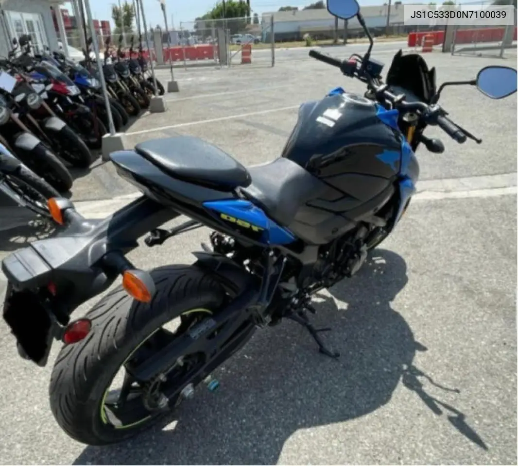 2022 Suzuki Gsx-S750 M VIN: JS1C533D0N7100039 Lot: 52459505