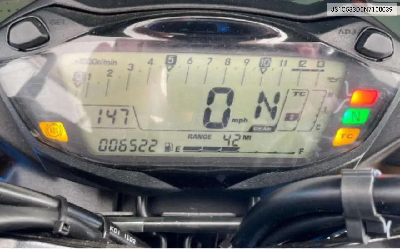 2022 Suzuki Gsx-S750 M VIN: JS1C533D0N7100039 Lot: 52459505