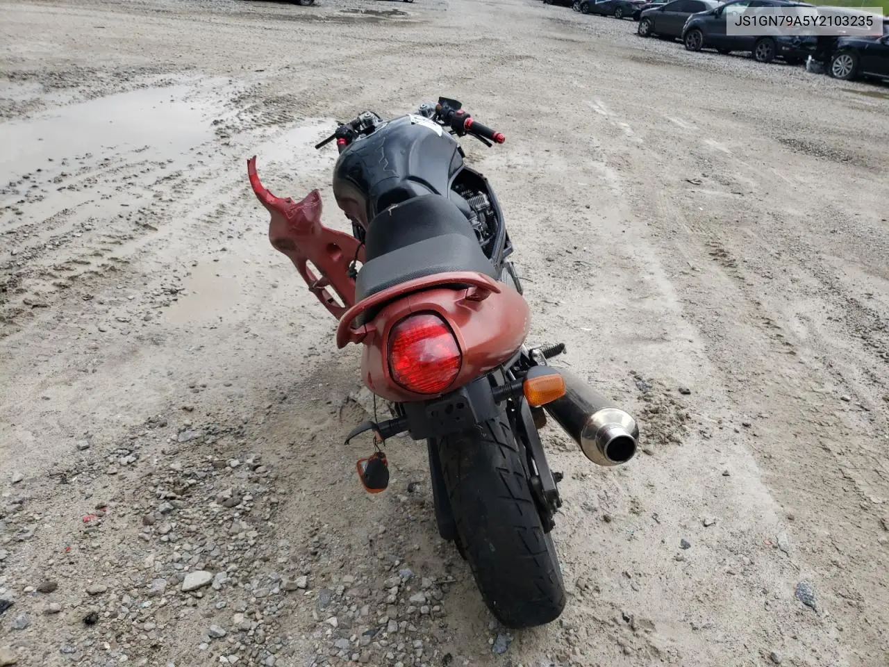 2000 Suzuki Gsx600 F VIN: JS1GN79A5Y2103235 Lot: 61038475