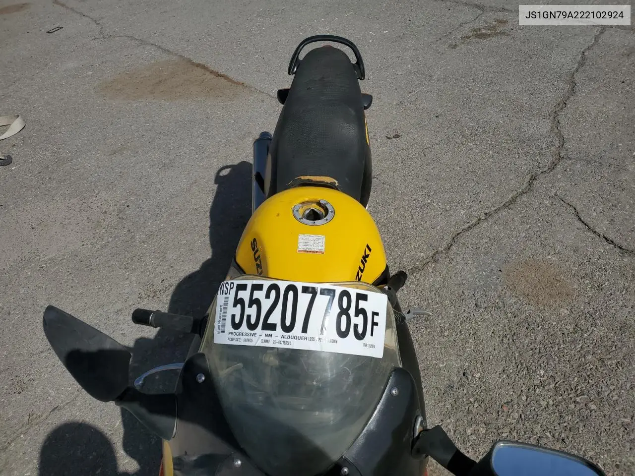 2002 Suzuki Gsx600 F VIN: JS1GN79A222102924 Lot: 55207785