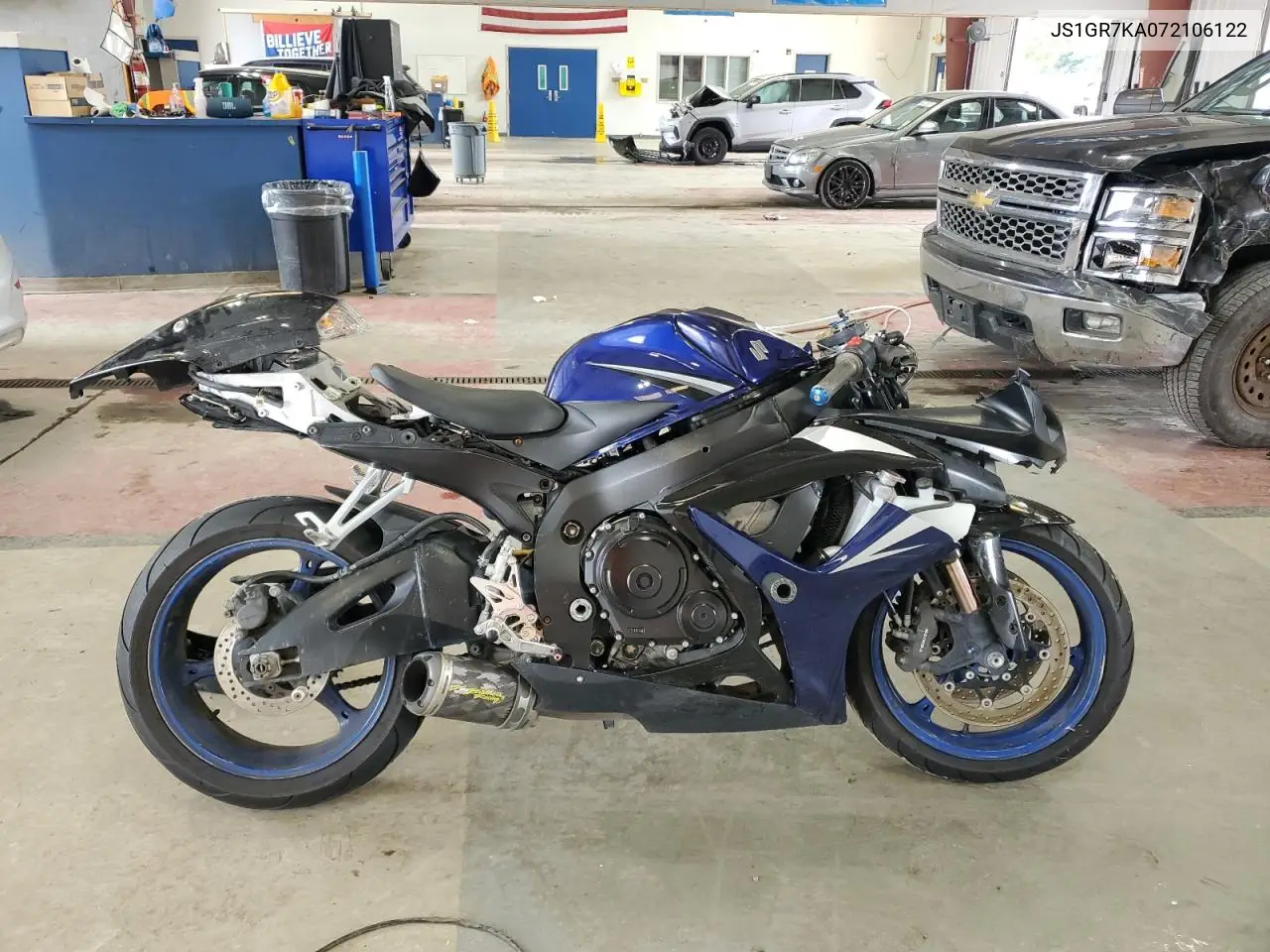 2007 Suzuki Gsx-R750 VIN: JS1GR7KA072106122 Lot: 63756805