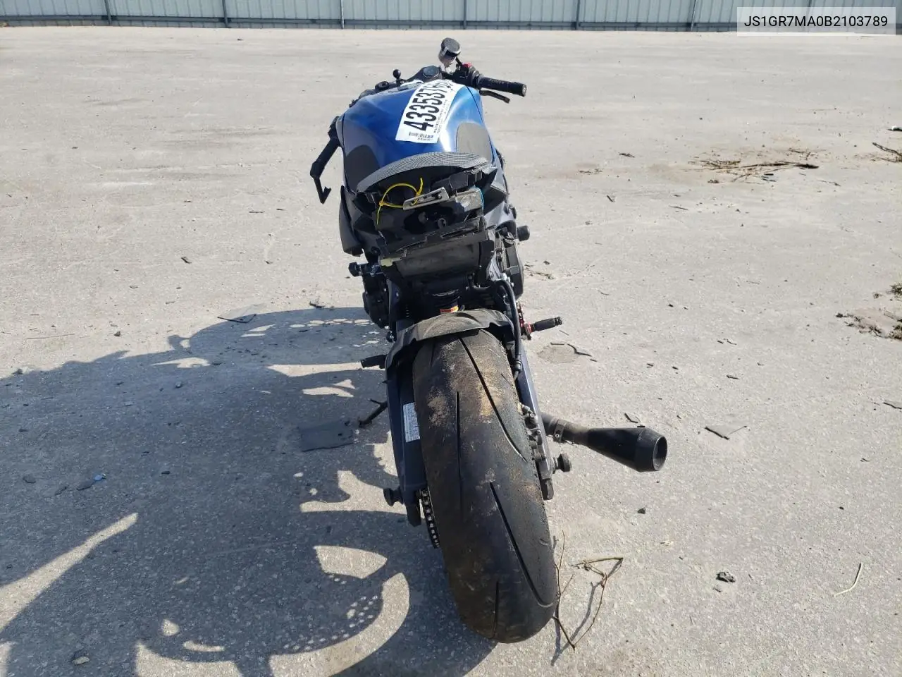 2011 Suzuki Gsx750 VIN: JS1GR7MA0B2103789 Lot: 43353765