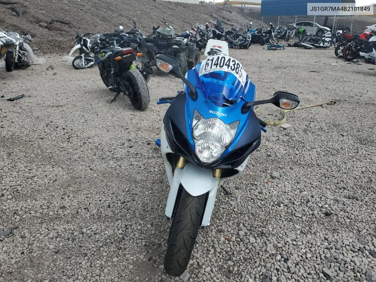 2011 Suzuki Gsx750 VIN: JS1GR7MA4B2101849 Lot: 61404385