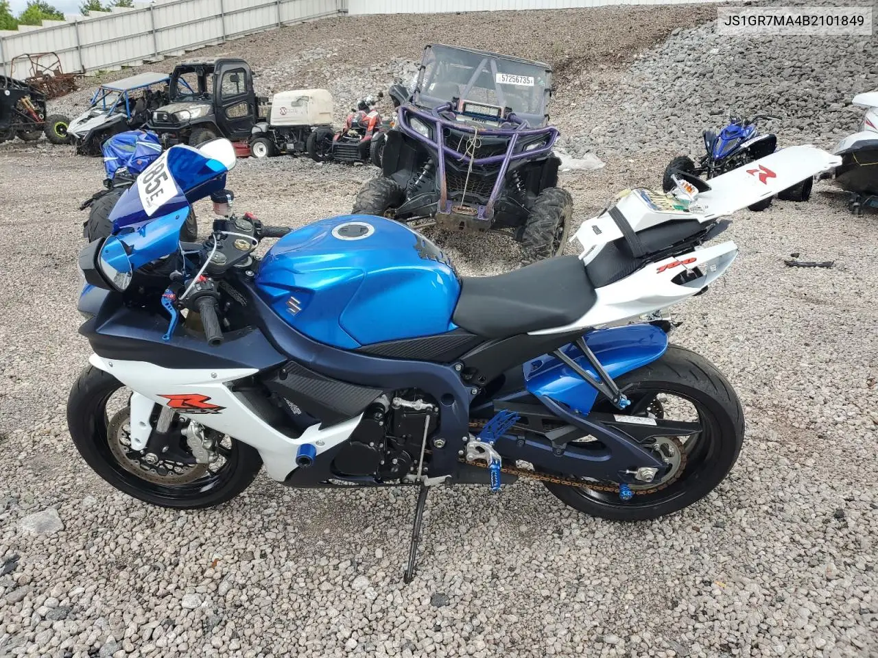 2011 Suzuki Gsx750 VIN: JS1GR7MA4B2101849 Lot: 61404385