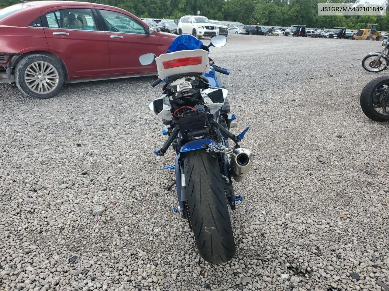 2011 Suzuki Gsx750 VIN: JS1GR7MA4B2101849 Lot: 61404385