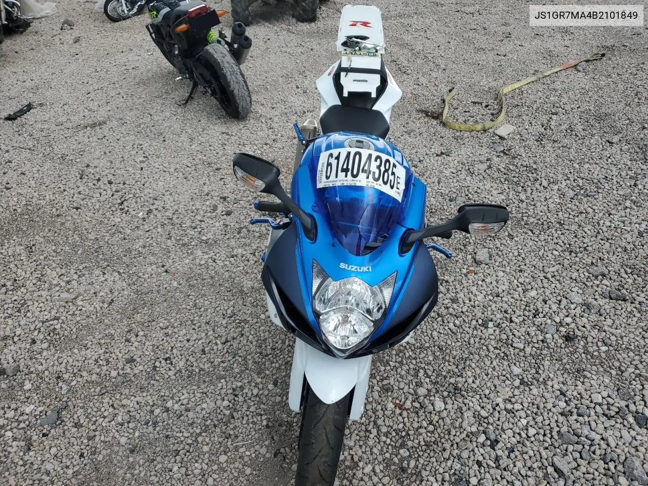 2011 Suzuki Gsx750 VIN: JS1GR7MA4B2101849 Lot: 61404385