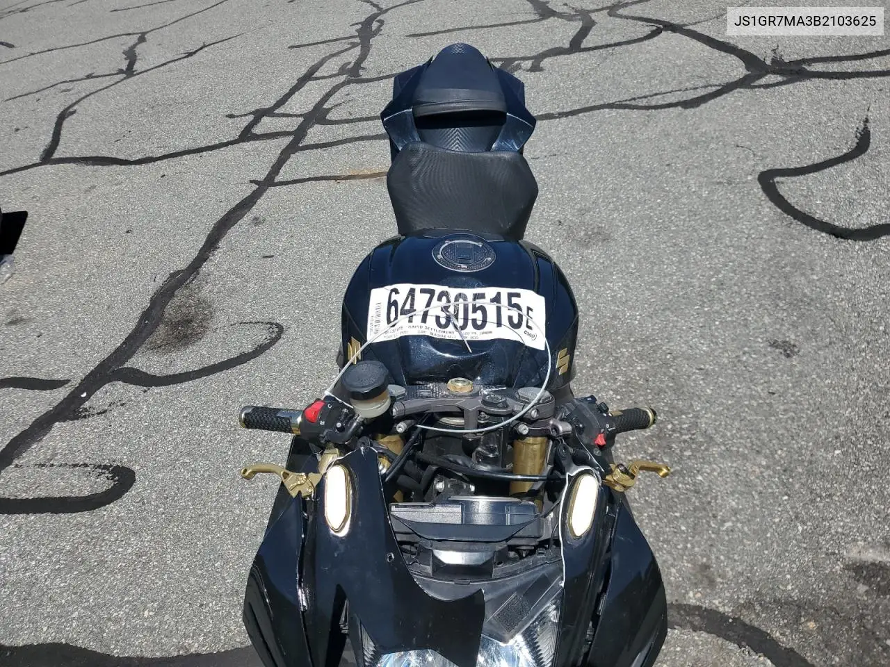 2011 Suzuki Gsx750 VIN: JS1GR7MA3B2103625 Lot: 64730515