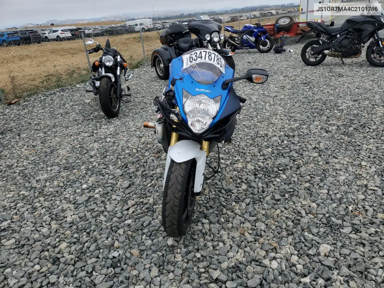2012 Suzuki Gsx750 VIN: JS1GR7MA4C2101786 Lot: 63478785