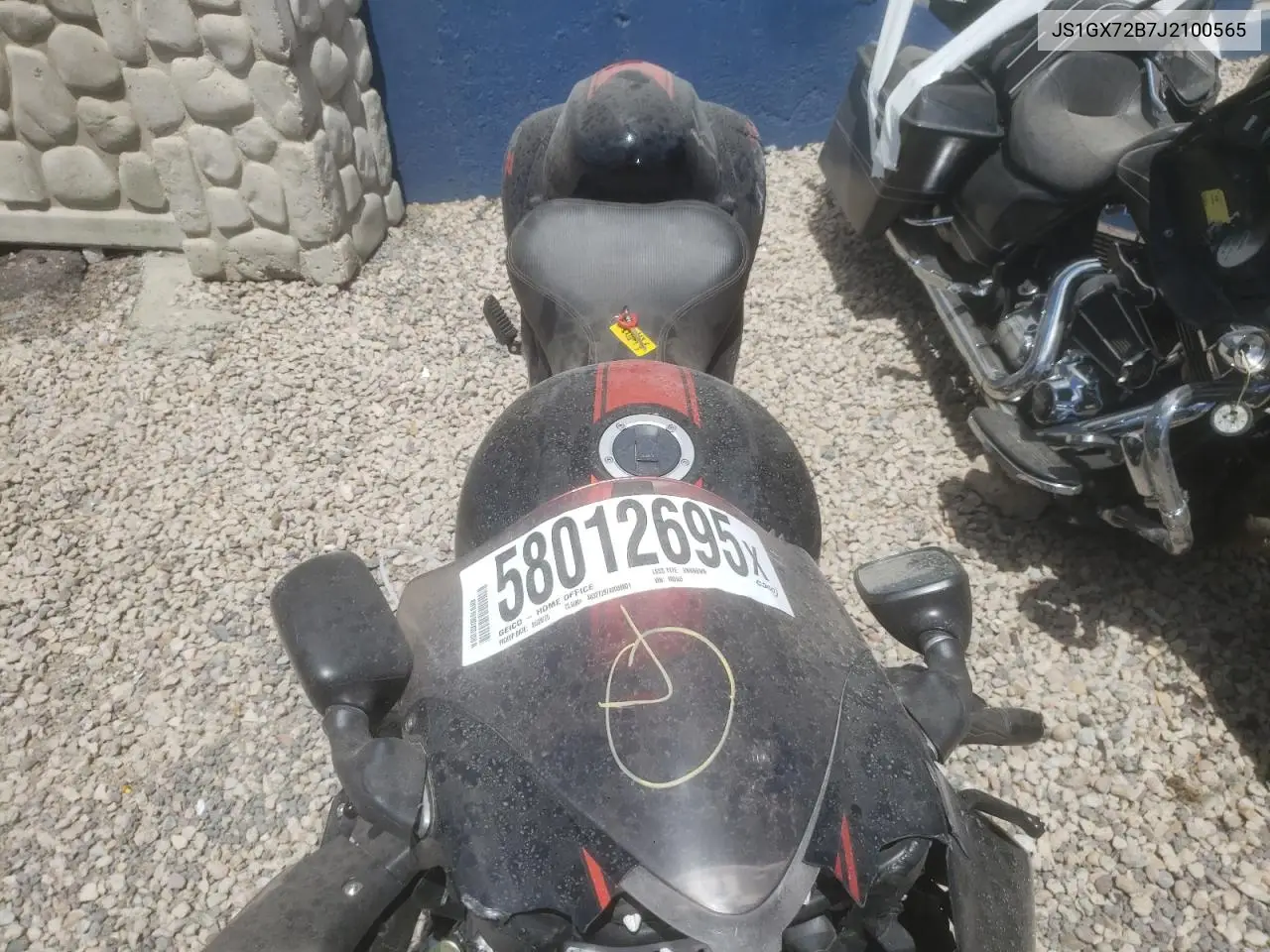 2018 Suzuki Gsx1300 Ra VIN: JS1GX72B7J2100565 Lot: 58012695