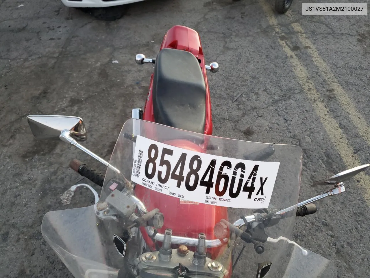 1991 Suzuki Vx800 VIN: JS1VS51A2M2100027 Lot: 85484604