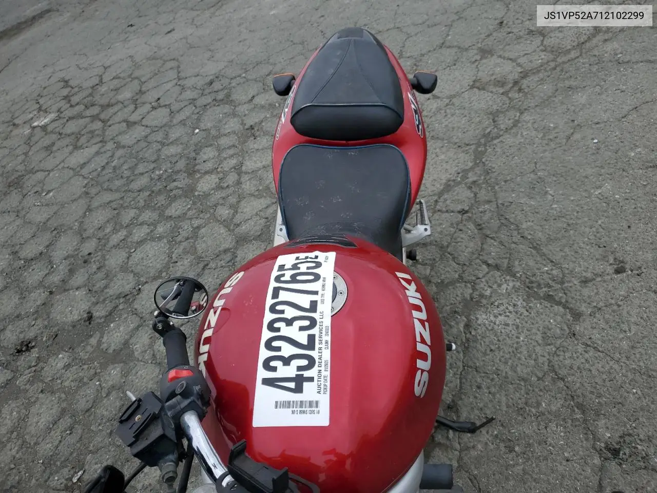 2001 Suzuki Sv650 S VIN: JS1VP52A712102299 Lot: 43232765