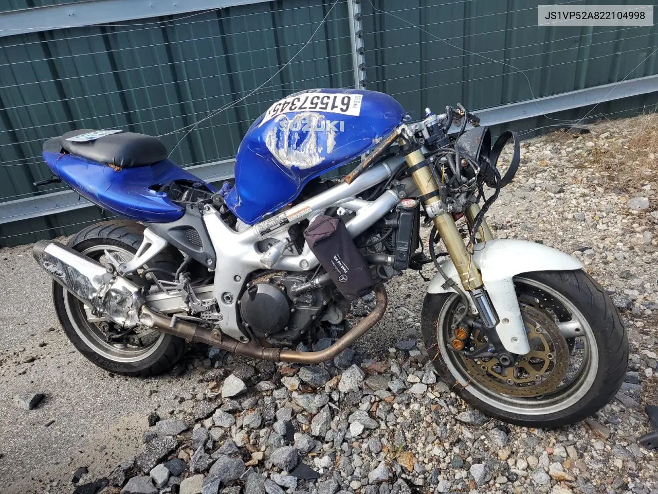 2002 Suzuki Sv650 S VIN: JS1VP52A822104998 Lot: 61557345