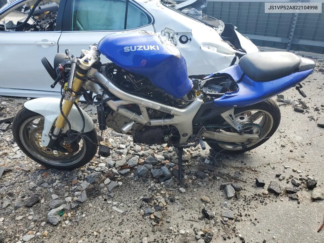 2002 Suzuki Sv650 S VIN: JS1VP52A822104998 Lot: 61557345