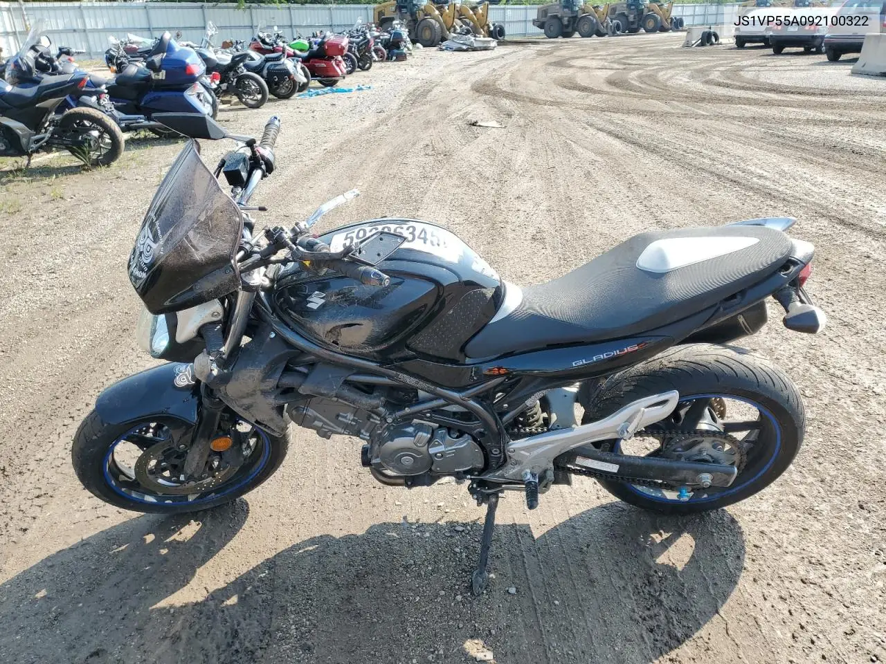 2009 Suzuki Sfv650 VIN: JS1VP55A092100322 Lot: 59306345