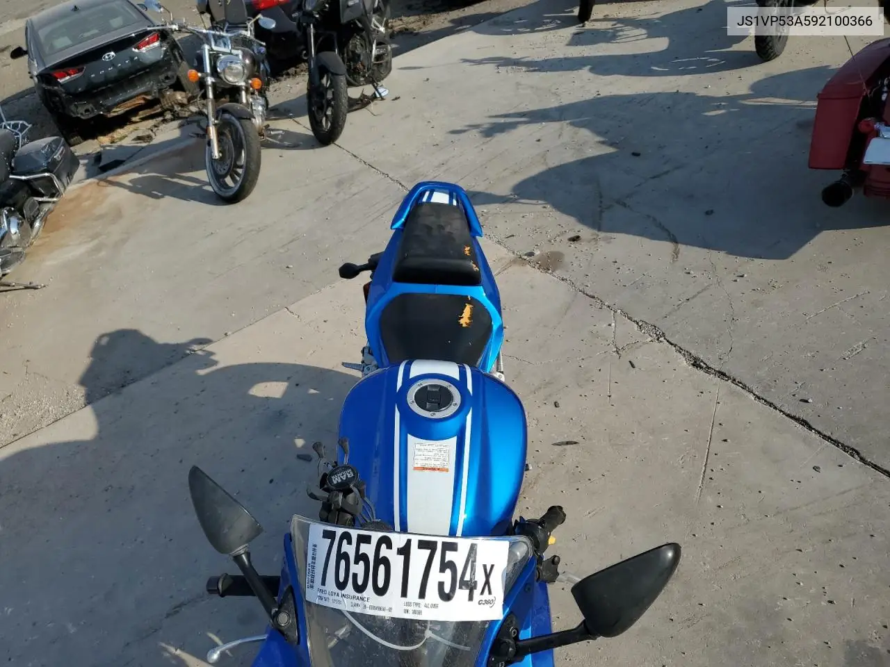 2009 Suzuki Sv650 VIN: JS1VP53A592100366 Lot: 76561754