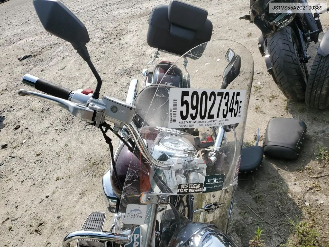 2012 Suzuki Vl800 T VIN: JS1VS55A2C2100389 Lot: 59027345